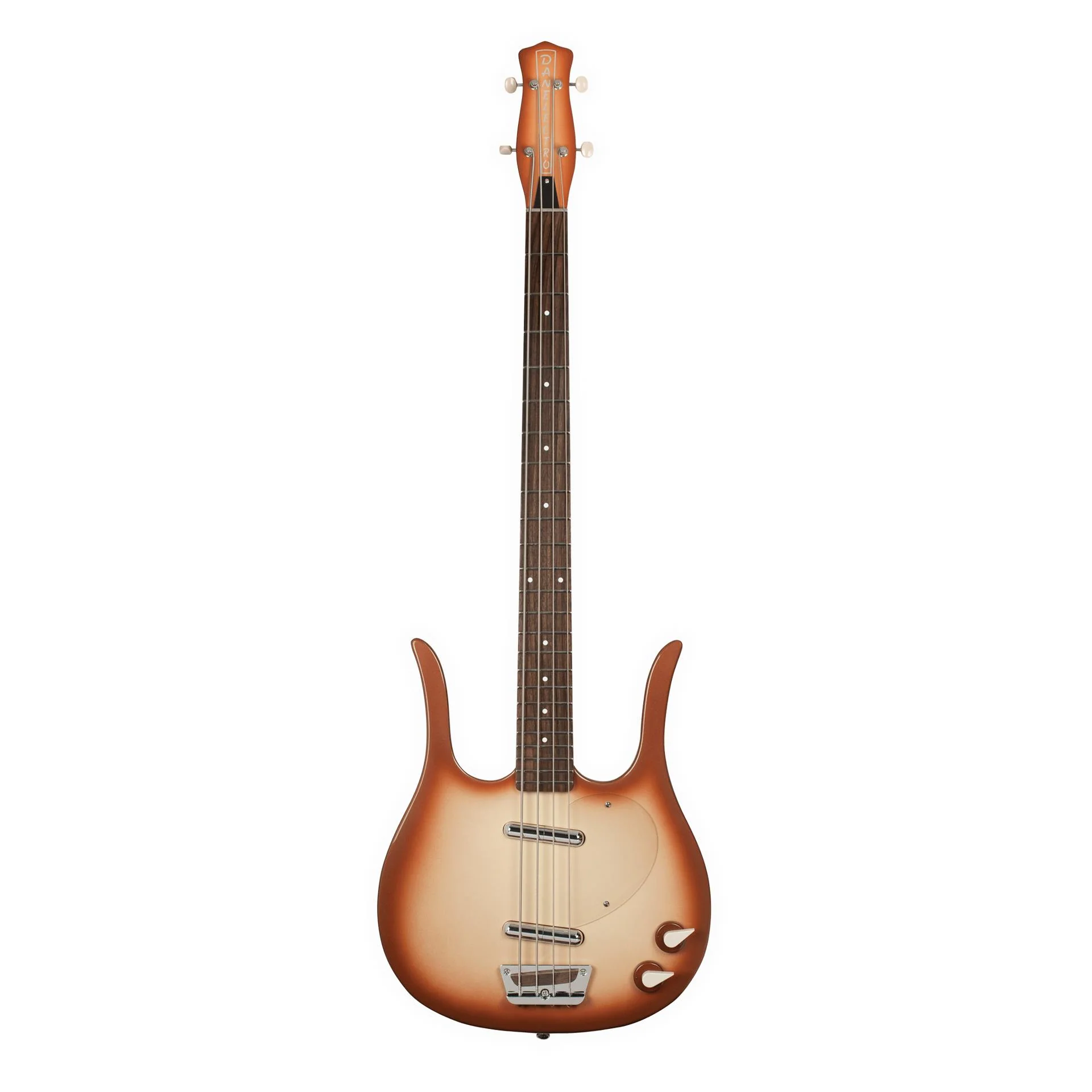 Danelectro '58 Longhorn Bass Guitar in Copper Burst - Image 2