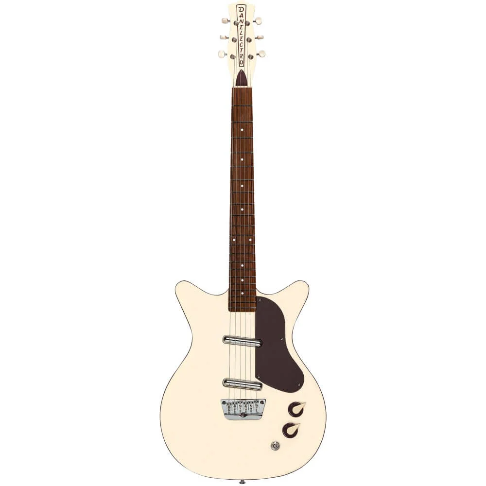 Danelectro '59 Divine Electric Guitar with Vintage Lipstick Pickups - Fresh Cream - Image 4