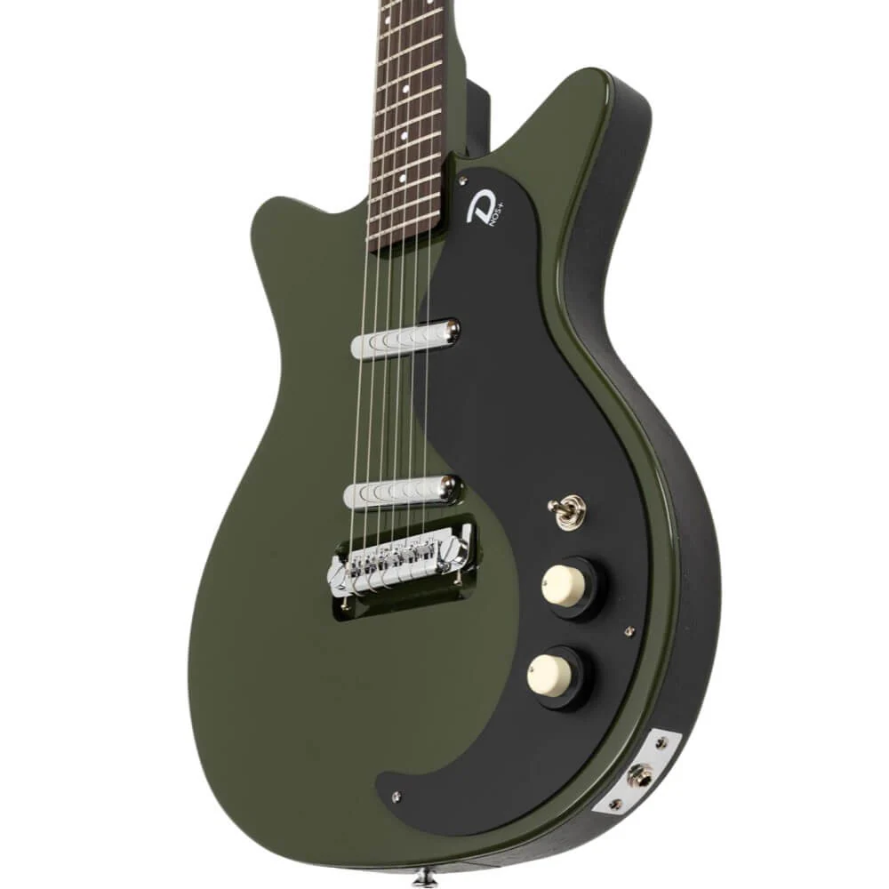 Danelectro '59M Blackout Electric Guitar with NOS+ Pickups - Green Envy - Image 4