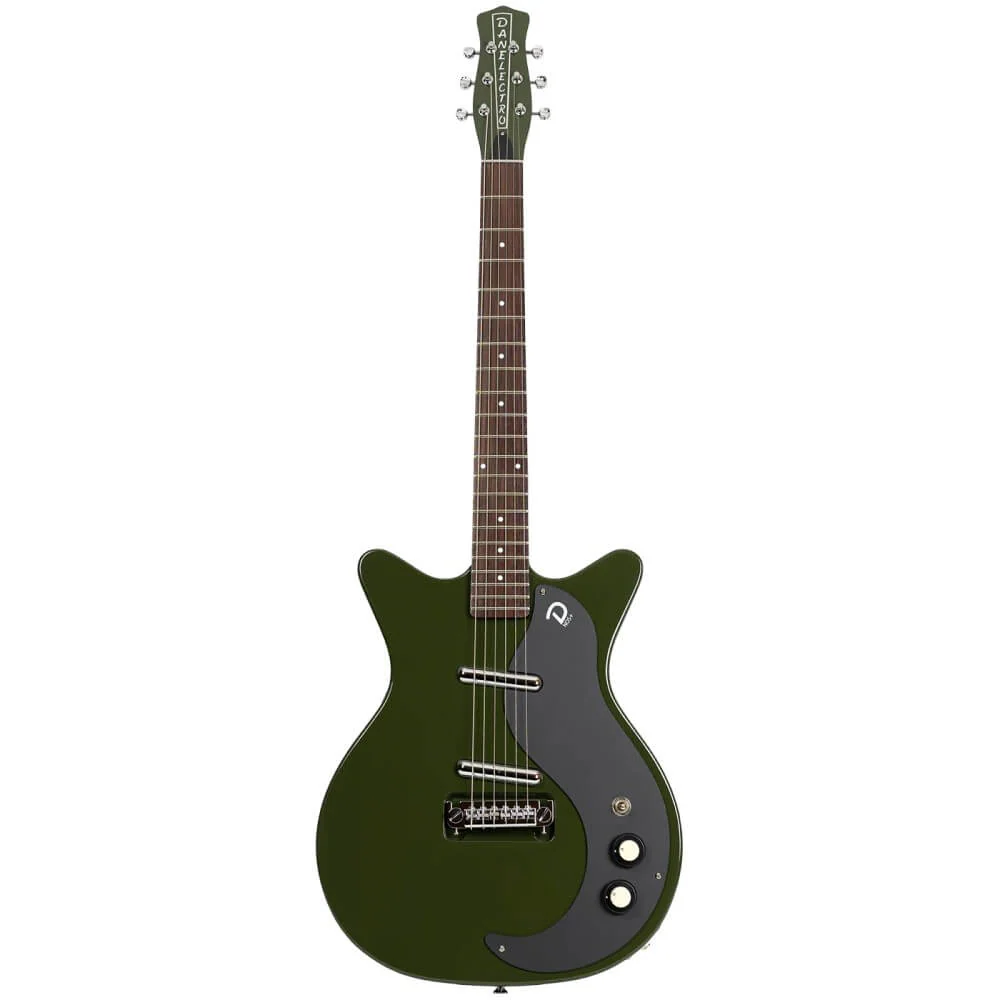 Danelectro '59M Blackout Electric Guitar with NOS+ Pickups - Green Envy - Image 5
