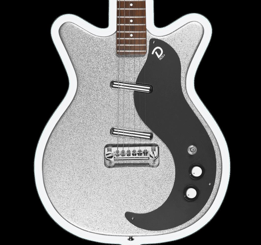 Danelectro 59M NOS+ 60th Anniversary Electric Guitar Silver Metal Flake - Image 3