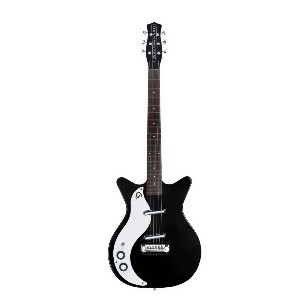DanElectro 59M NOS+ Left-Handed Electric Guitar in Black - Image 5