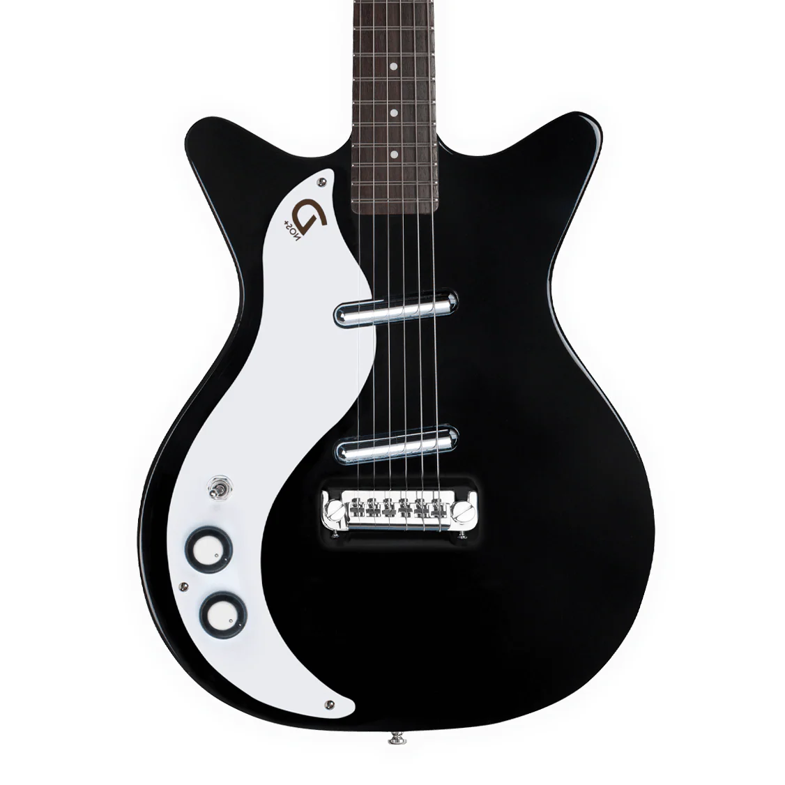 DanElectro 59M NOS+ Left-Handed Electric Guitar in Black - Image 6