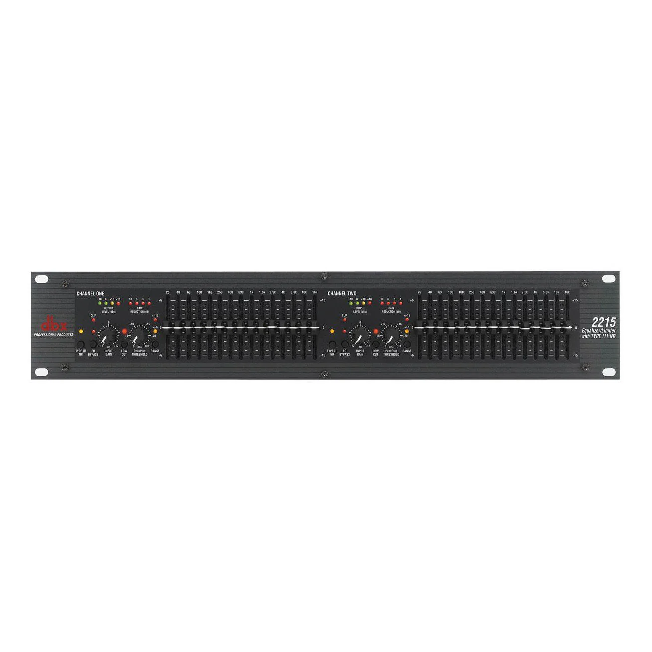 DBX 2215 Dual Channel 2/3 Octave Graphic Equalizer/Limiter - Image 4