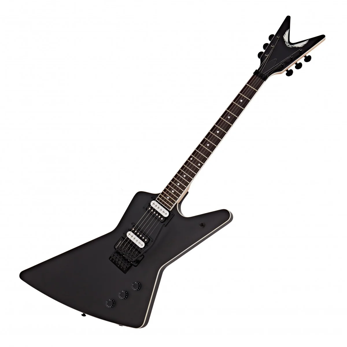 Dean ZX w/ Floyd Rose Electric Guitar - Black Satin - Image 2