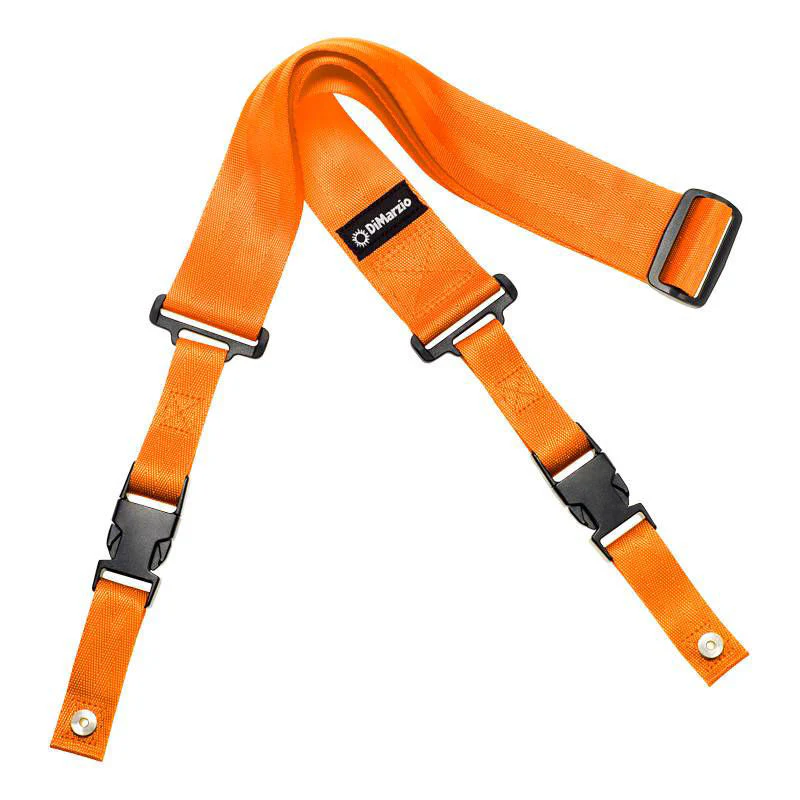 DiMarzio DD2200NO 2inch Nylon Cliplock Strap - Neon Orange - Image 2