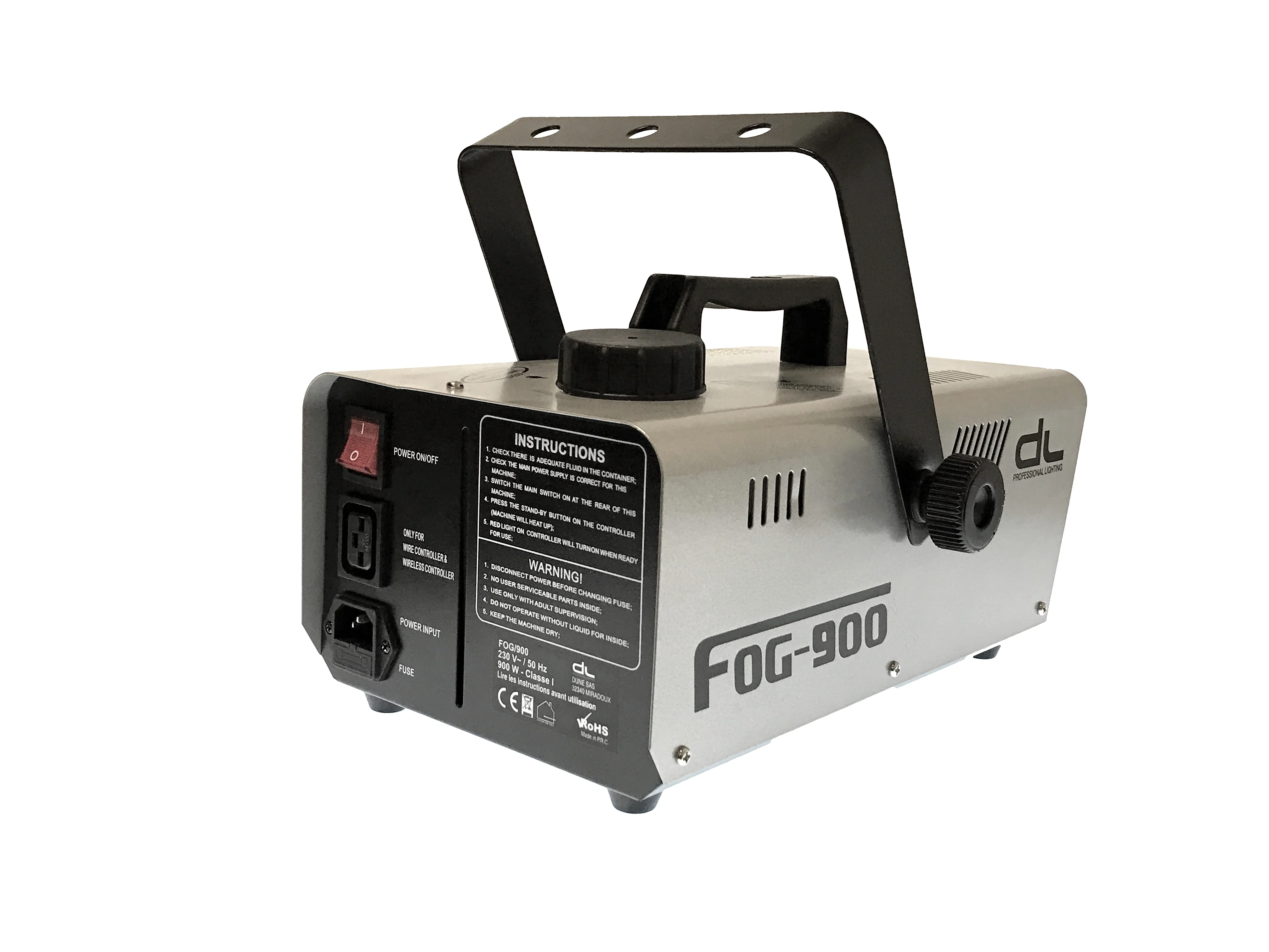 DL FOG-900 900W Fog/Smoke Machine with Wired and Wireless Remote - Image 2
