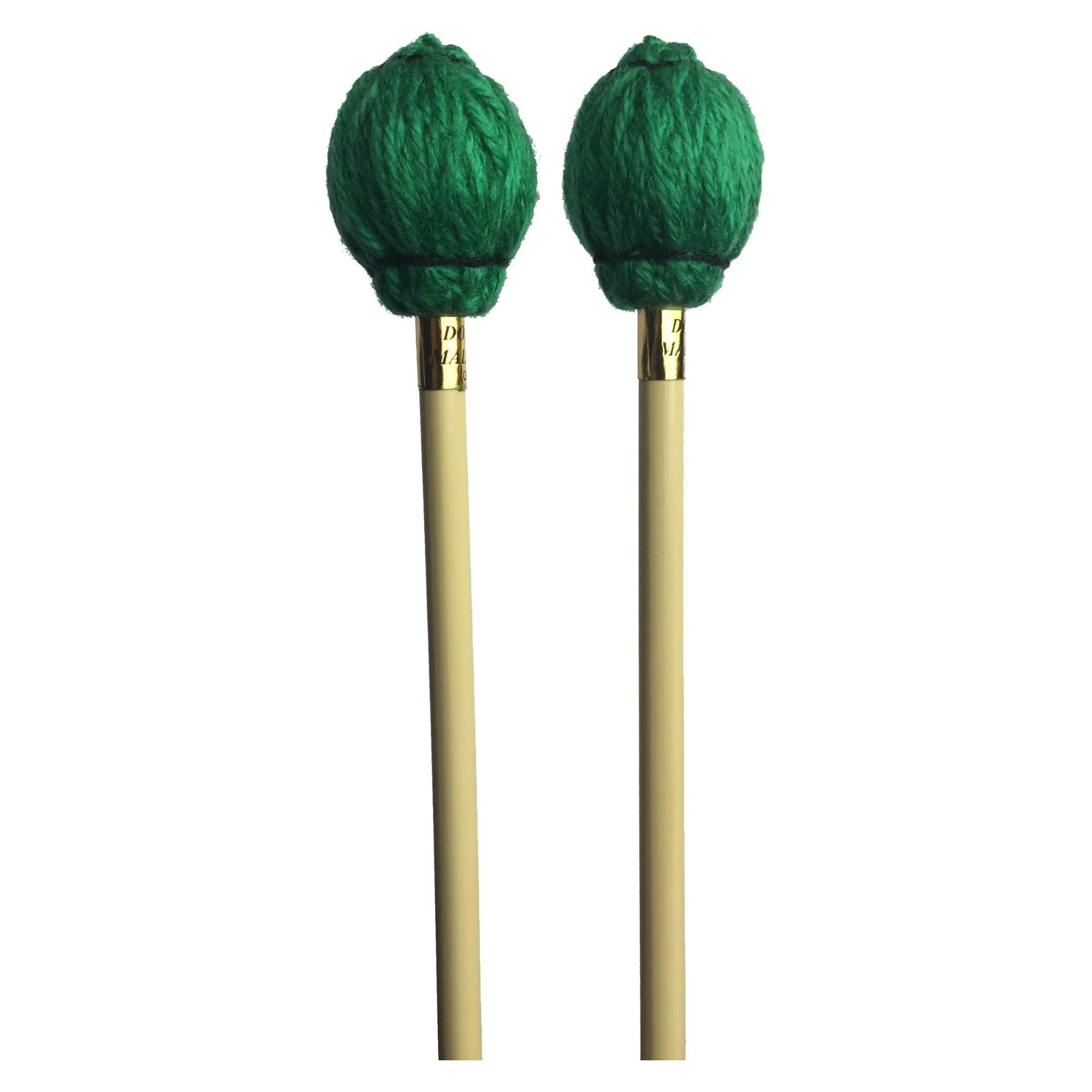 Dovey Soft Vibraphone / Marimba Mallet - Green Yarn / Rattan