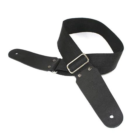 DSL Straps Classic Polypropylene Guitar Strap 2" - Black - Image 2