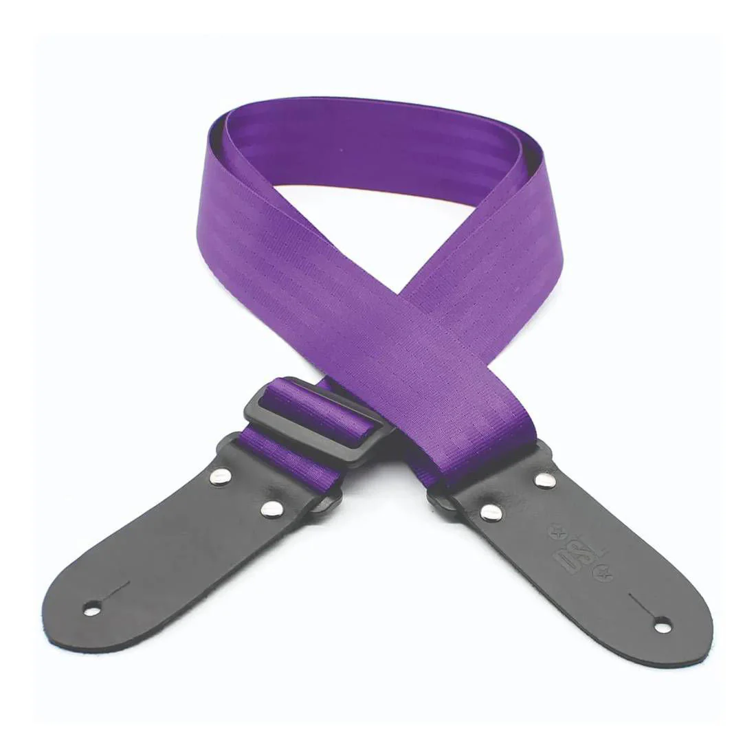 DSL Straps Classic Seat Belt Guitar Strap 2" Webbing - Purple - Image 2