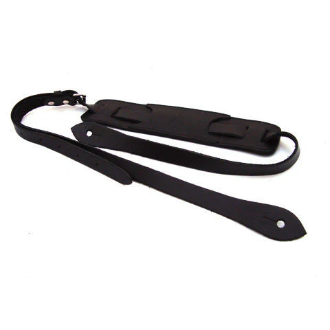 DSL Straps Classic Series Vintage Narrow Guitar Strap 1in - Black - Image 2