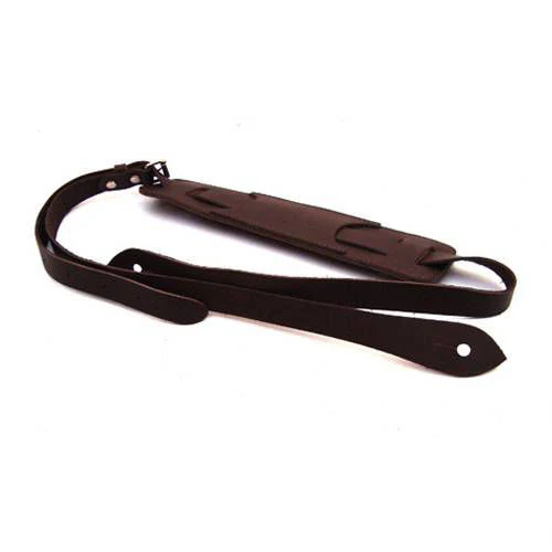 DSL Straps Classic Series Vintage Narrow Guitar Strap 1in - Saddle Brown - Image 2