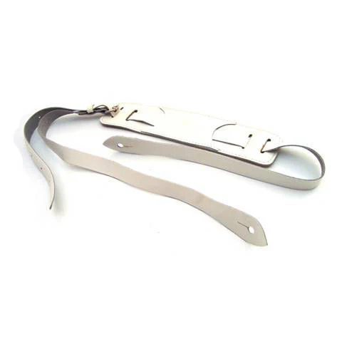 DSL Straps Classic Series Vintage Narrow Guitar Strap 1in Vintage Style - White - Image 2