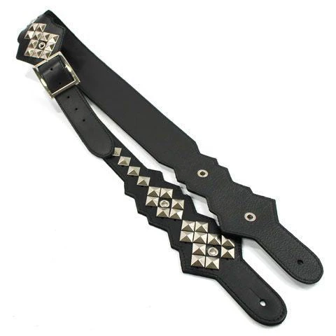 DSL Straps Metal Series RR Tribute Guitar Strap 2.5in - Black/Black - Image 2