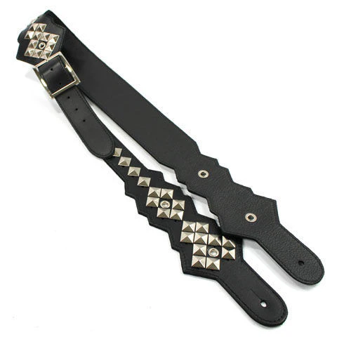 DSL Straps Metal Series RR Tribute Guitar Strap 2.5in - Black/Black - Image 5