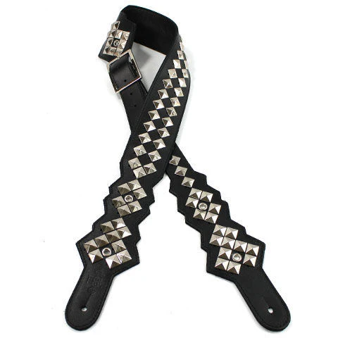 DSL Straps Metal Series RR Tribute Guitar Strap 2.5in - Black/Black - Image 6