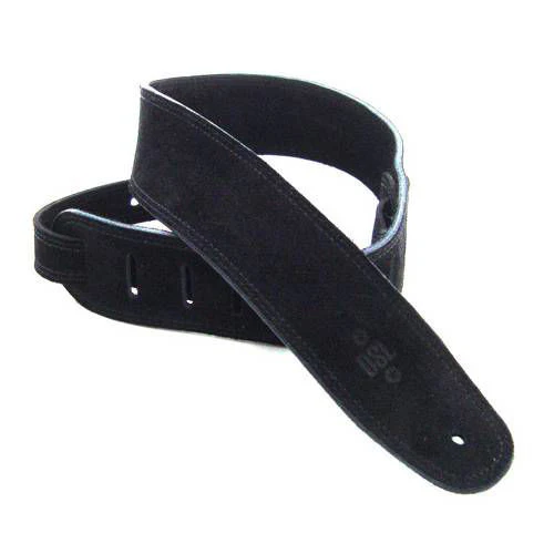 DSL Straps Premium Series Triple Suede Guitar Strap 2.5in Triple Ply - Black - Image 2