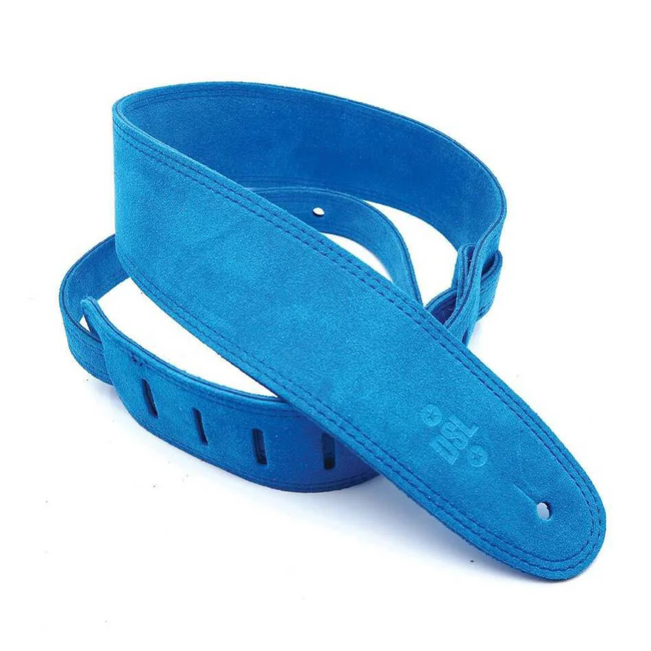 DSL Straps Premium Series Triple Suede Guitar Strap 2.5in Triple Ply - Blue