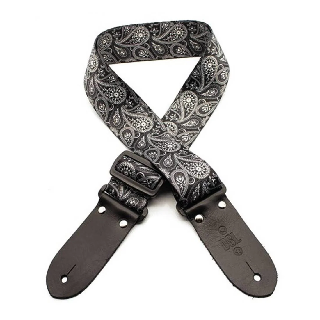 DSL Straps Weaving Digital Print Poly Guitar Strap 2" - PAIS-BLACK