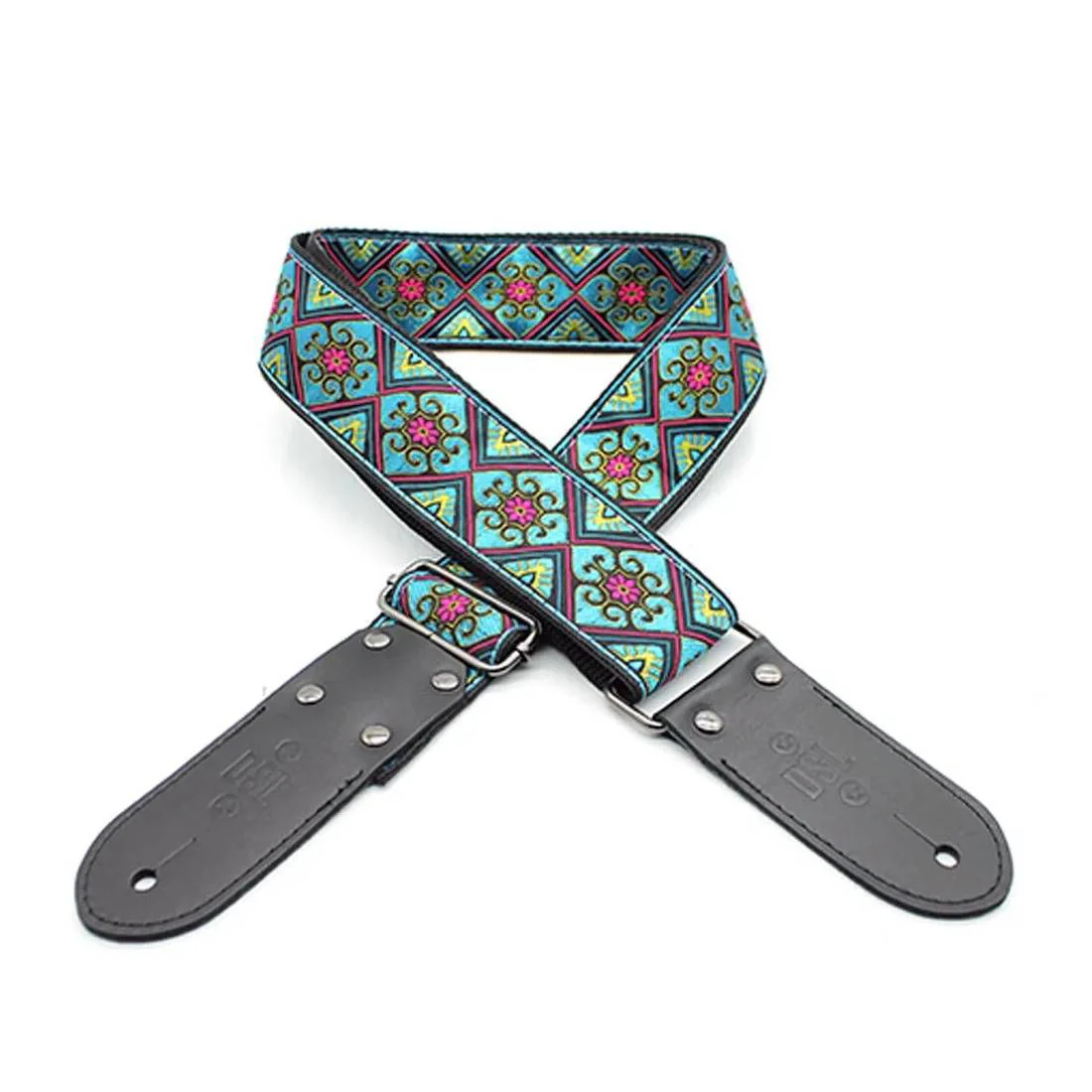 DSL Straps Weaving Jacquard Weaving Guitar Strap 2"  - Babylon Blue