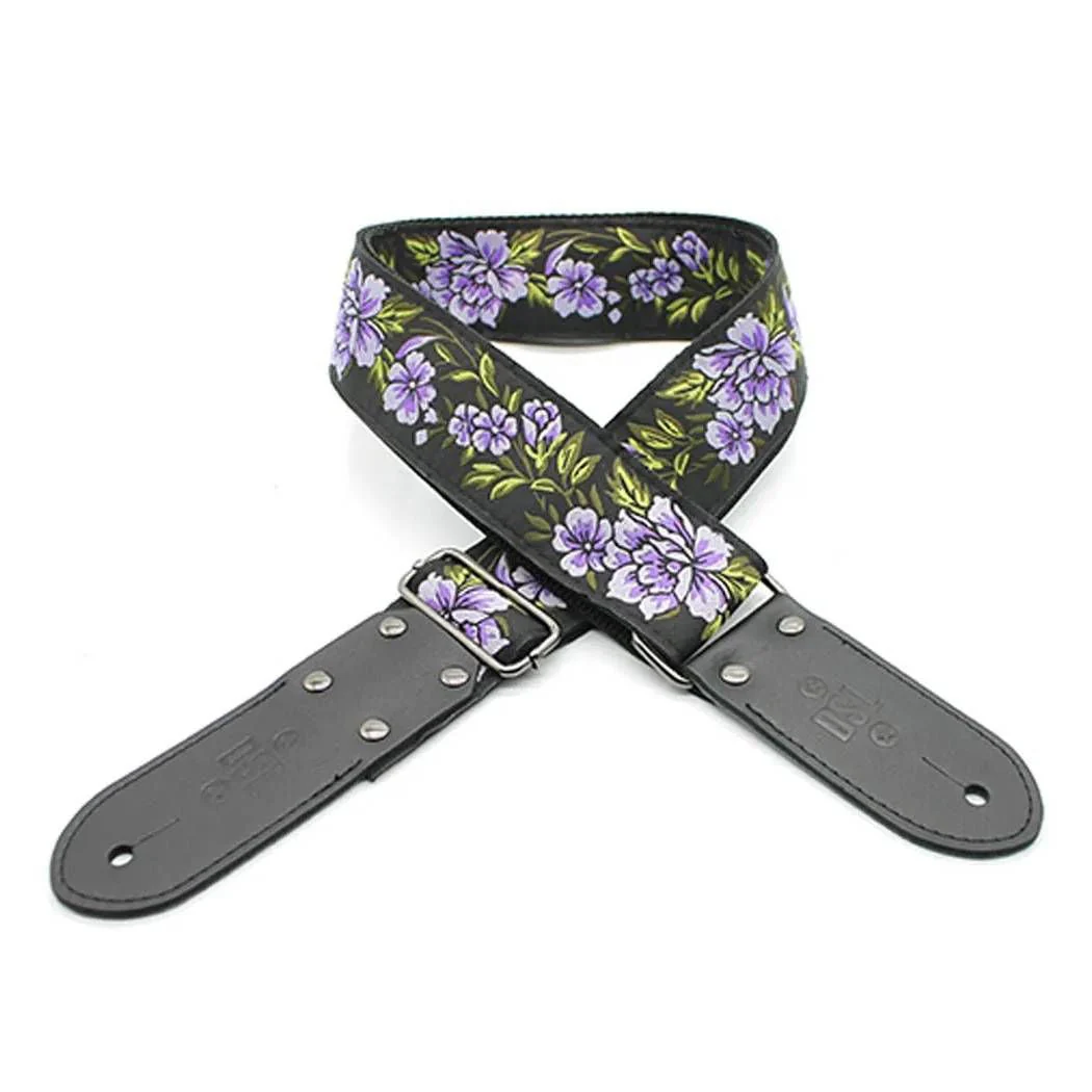 DSL Straps Weaving Jacquard Weaving Guitar Strap 2"  - FG Purple