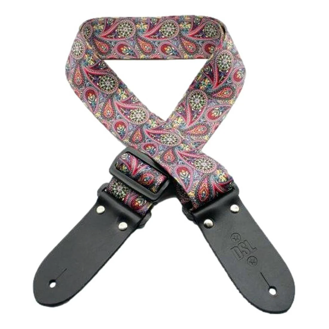 DSL Straps Weaving Series Digital Print Poly Guitar Strap 2in - PAIS-PURPLE - Image 2