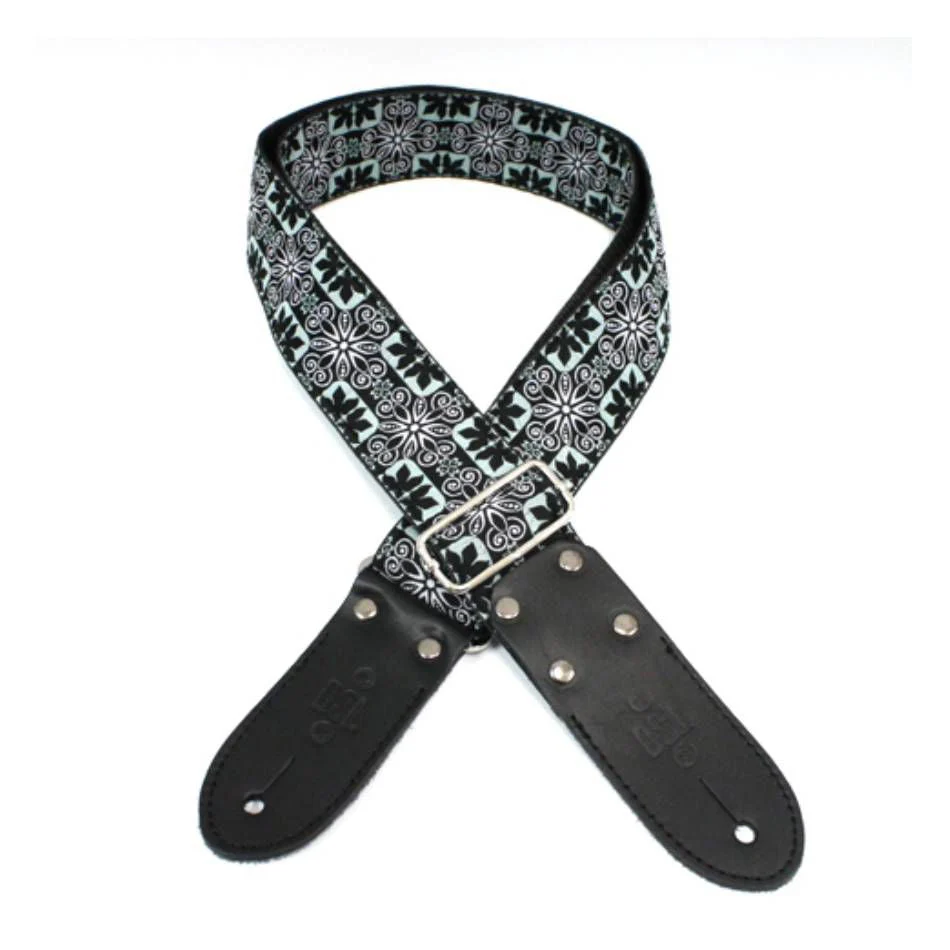 DSL Straps Weaving Series Jacquard Weaving Guitar Strap 2in  - FIL White