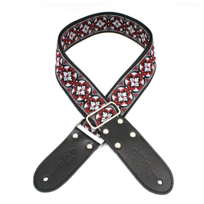 DSL Straps Weaving Series Jacquard Weaving Guitar Strap 2in  - Redhouse - Image 2