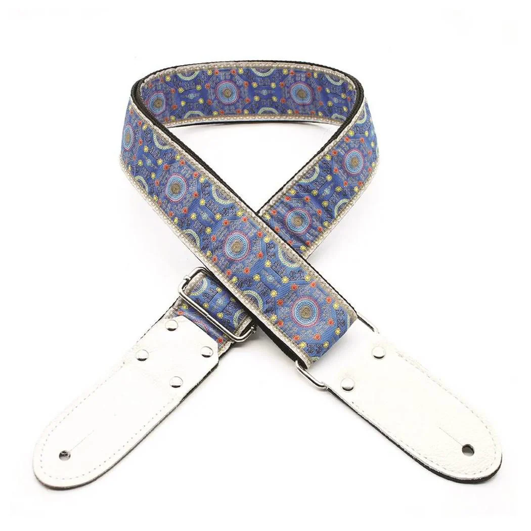 DSL Straps Weaving Series Jacquard Weaving Guitar Strap 2in  - SAL Blue