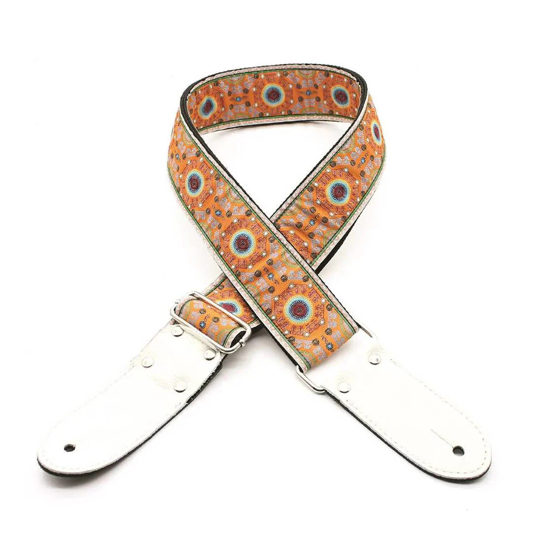 DSL Straps Weaving Series Jacquard Weaving Guitar Strap 2in  - SAL Orange - Image 2