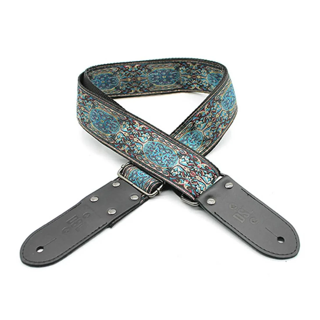 DSL Straps Weaving Series Jacquard Weaving Guitar Strap 2in  - Shiraz Blue - Image 2