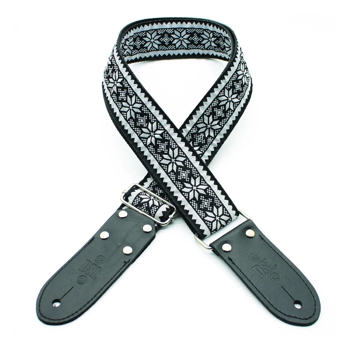 DSL Straps Weaving Series Jacquard Weaving Guitar Strap 2in  - Snow