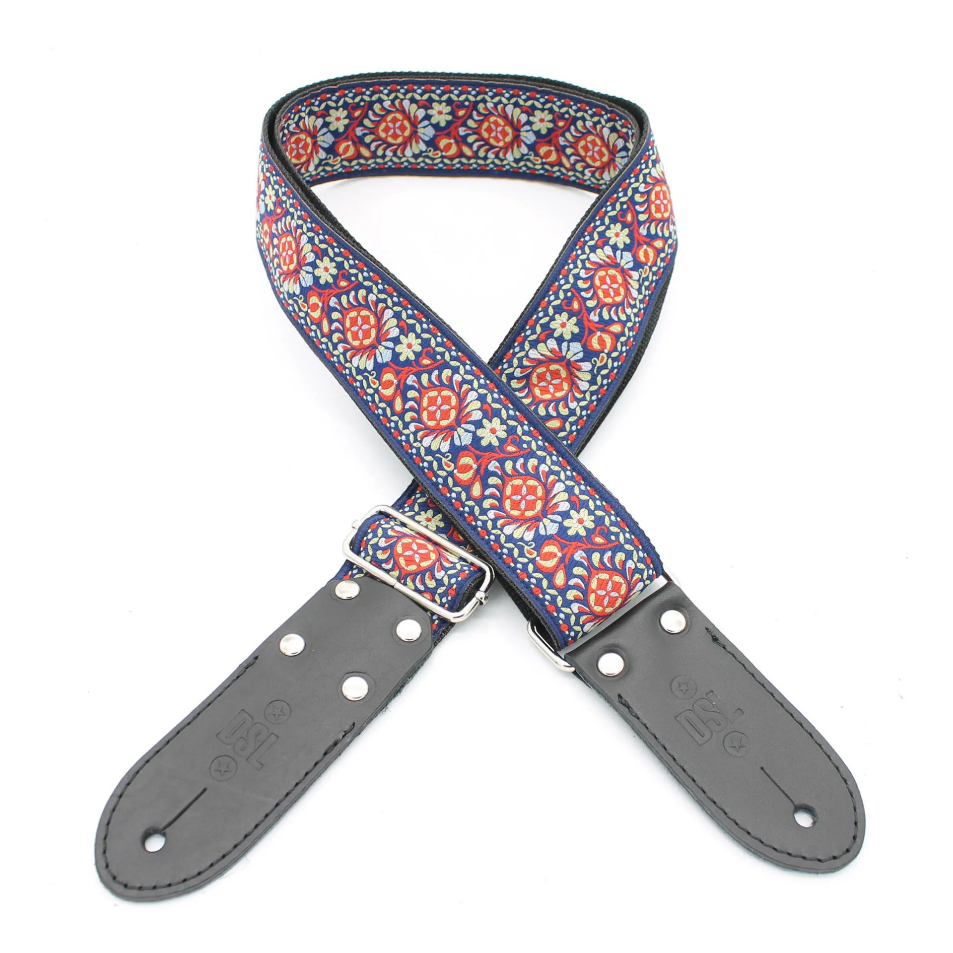 DSL Straps Weaving Series Jacquard Weaving Guitar Strap 2in  - TUK Red - Image 2