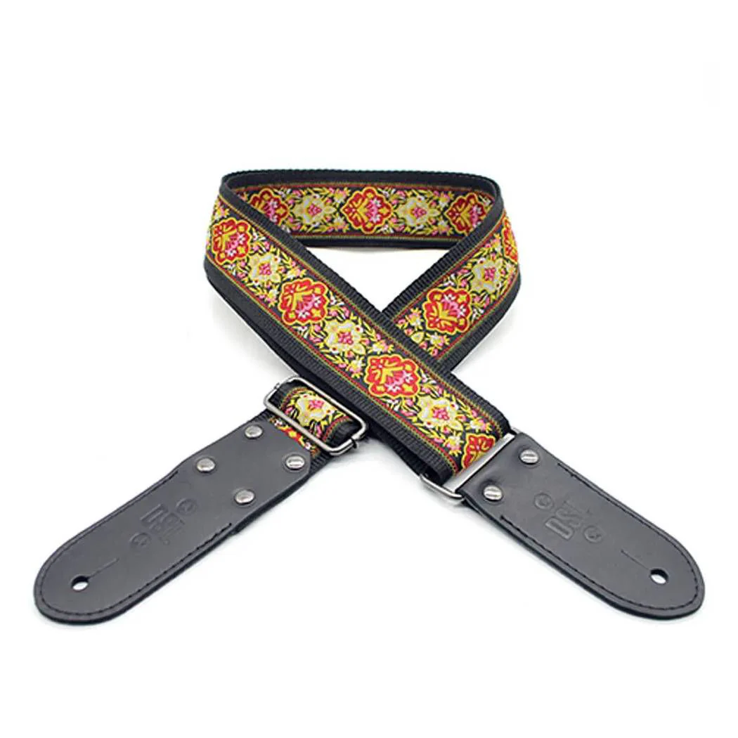 DSL Straps Weaving Series Jacquard Weaving Guitar Strap 2in  - Whisper Pink - Image 2