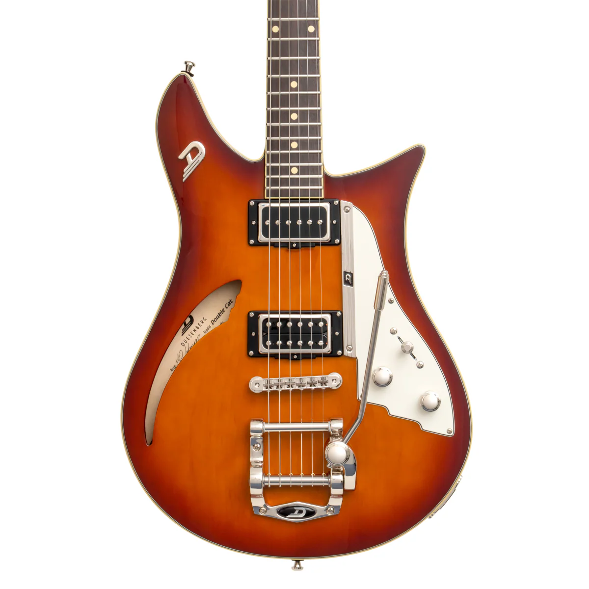 Duesenberg Double Cat Electric Guitar in Vintage Burst - Image 4