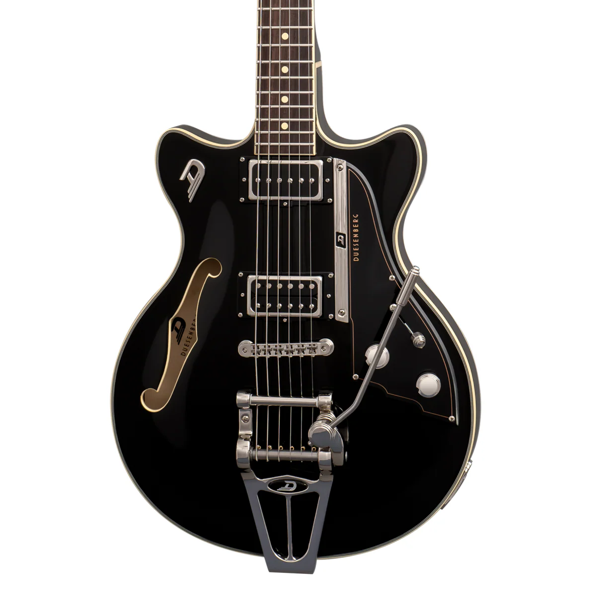 Duesenberg  Fullertone TV Hollowbody Electric Guitar in Black - Image 4