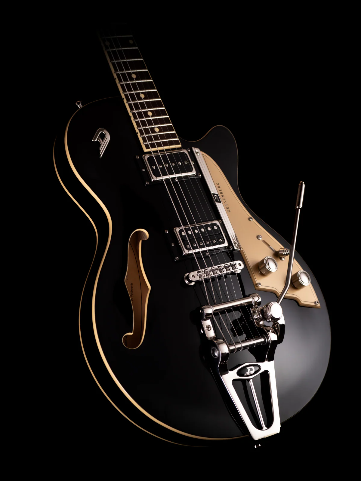 Duesenberg Starplayer TV Hollowbody Electric Guitar in Black - Image 4
