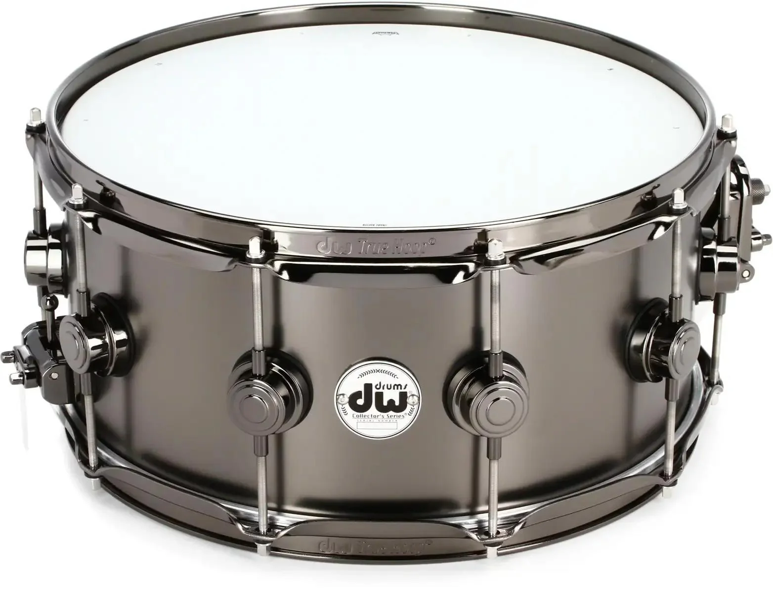 DW Collectors 14 x 6.5 Sain Black Brass Snare Drum w/ Black Nickel HW - Image 2