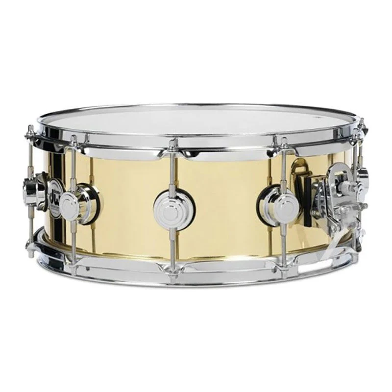 DW Collectors 4x14 Bell Brass Snare Drum - Solid 3mm Shell - Image 2