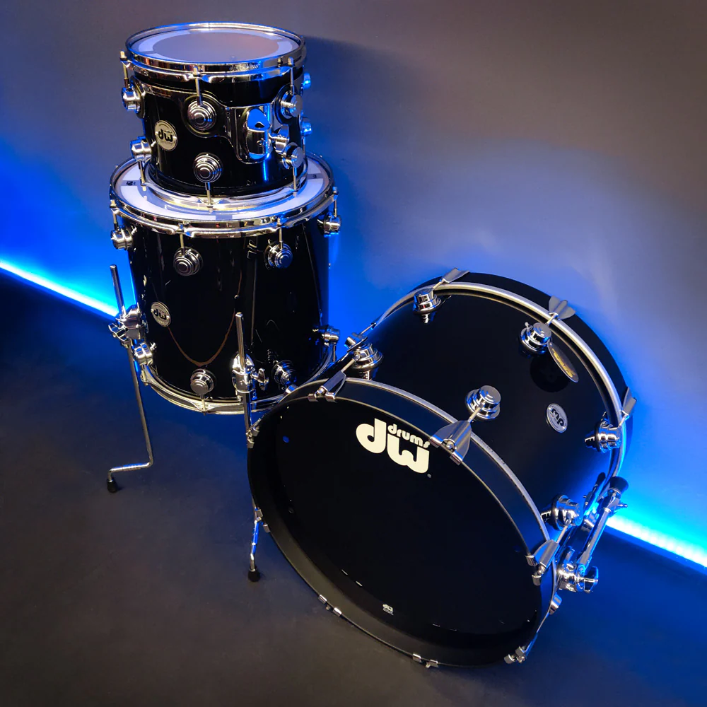 DW Collectors Maple SSC 20/10/14 3pc Drum Shell Pack - Gloss Black Finish Ply - Image 2