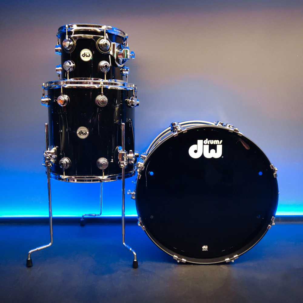 DW Collectors Maple SSC 20/10/14 3pc Drum Shell Pack - Gloss Black Finish Ply - Image 5