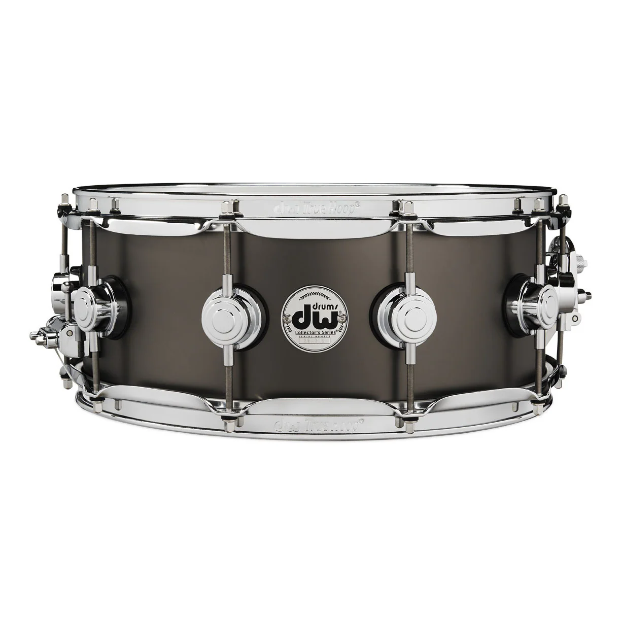 DW Collectors Series 14 x 6.5 inch Snare Drum in Satin Black Over Brass - Image 2