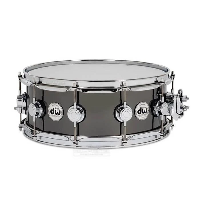 DW Collectors Series Black Nickel Over Brass 14x5.5in Snare Drum with Chrome Hardware - Image 2