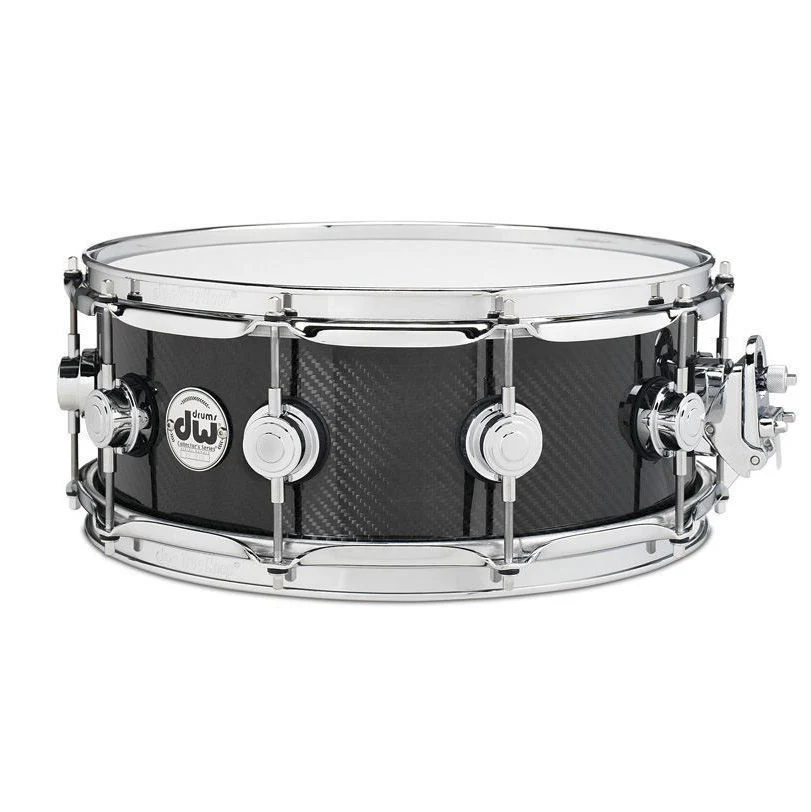 DW Collectors Series Snare Drum 14x6.5 Carbon Fiber With Chrome Hardware - Image 2