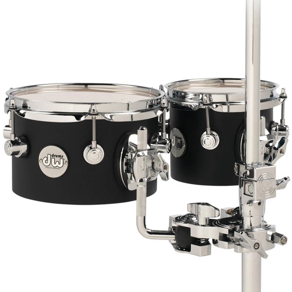 DW Design 6x5 + 8x5 2pc Concert Tom Set - Black Satin - Image 4