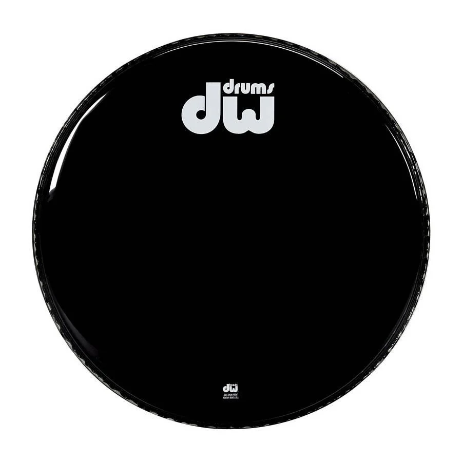 DW DRDHGB22KNV Non Vented Black Logo 22inch Drum Head - Image 2