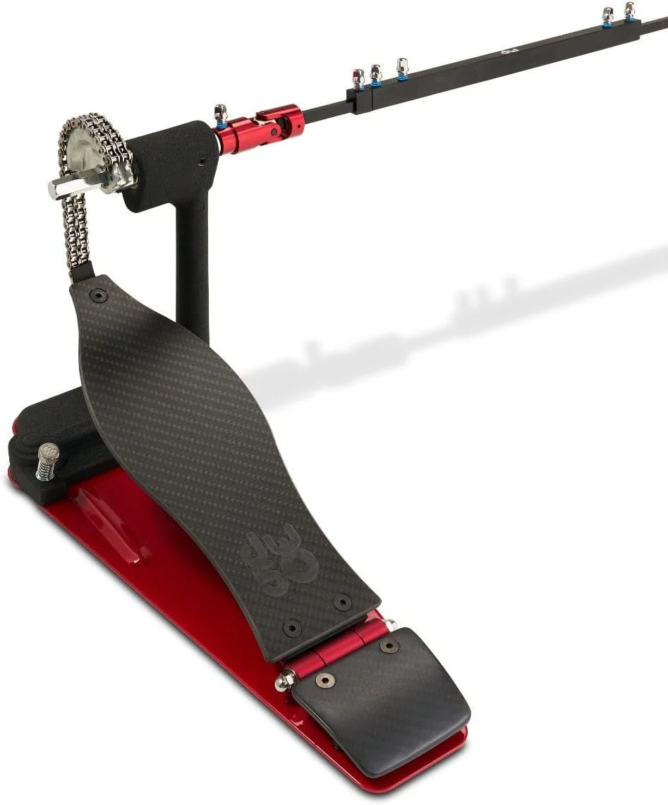 DW Limited Edition 50th Anniversary Carbon Fibre Double Kick Drum Pedal with Bag - Image 3