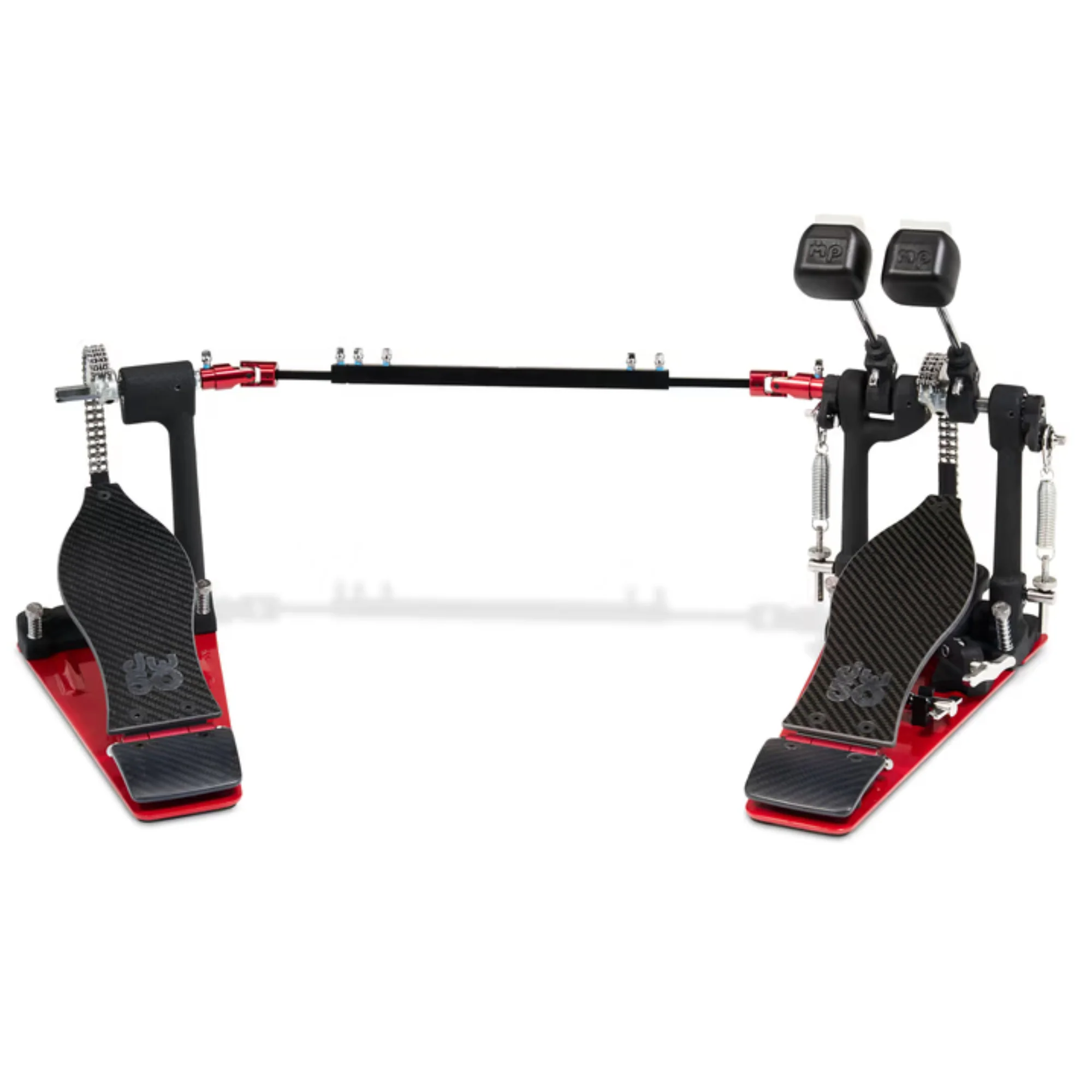 DW Limited Edition 50th Anniversary Carbon Fibre Double Kick Drum Pedal with Bag - Image 5