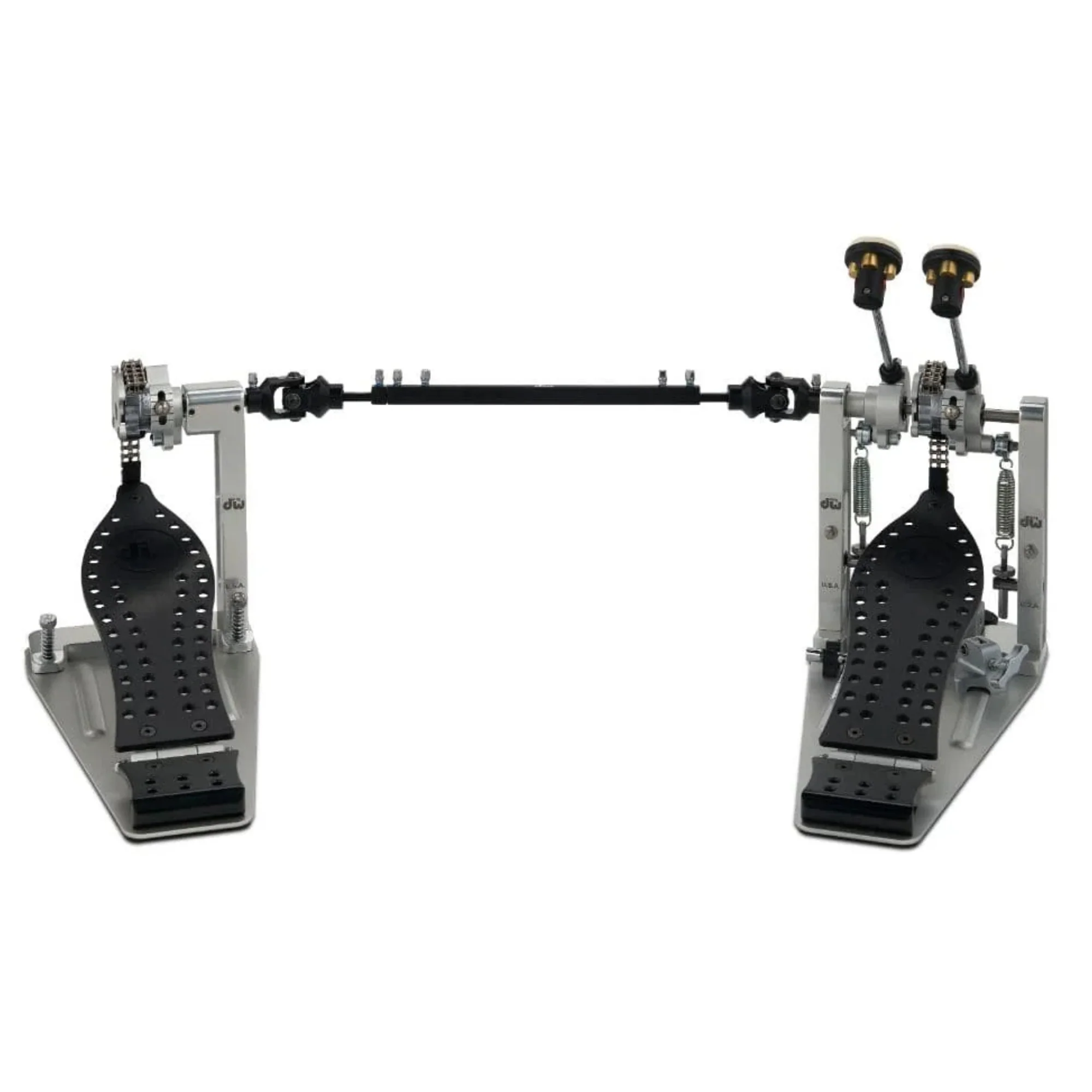 DW MFG Series Machined Chain Drive Double Bass Drum Pedal with Bag - Black - Image 2
