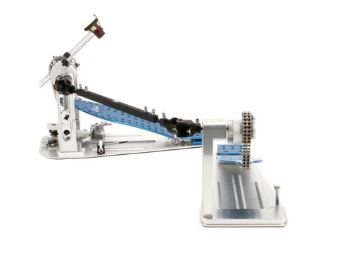 DW MFG Series Machined Chain Drive Double Bass Drum Pedal with Bag - Blue - Image 4